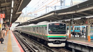 JR東日本E231系近郊形K-16編成発車シーン