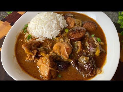 New Orleans Style Chicken, Sausage, and Smoked Turkey Gumbo! How to Make Gumbo with a Dry Roux