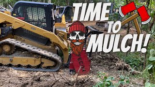 Using the Cat 299d3 with the Fecon Forestry mulcher helps land clearing go a lot faster.