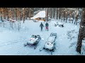 Rural Winter Life | Off Grid Cabin Overnight Trek ❄️