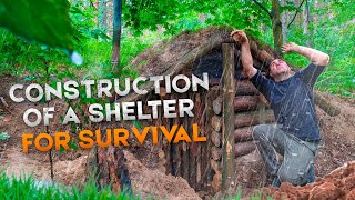 CONSTRUCTION OF A SHELTER FOR SURVIVAL IN THE FOREST