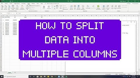 Split Data Into Multiple Columns Using Excel