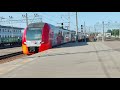 ЭС1П - 001 &quot;Ласточка&quot; С.Петербург - Петрозаводск отправляется с Ладожского вокзала