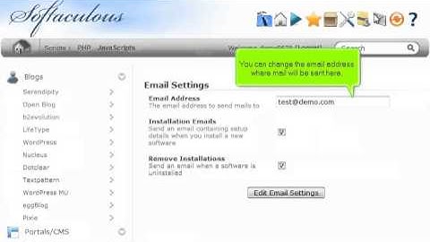 How to change Softaculous