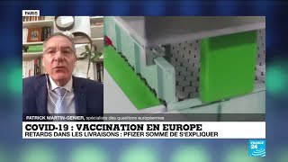 Covid-19 en Europe : retard dans les livraisons du vaccin, Pfizer sommé de s'expliquer
