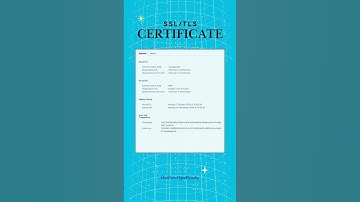 TLS Certificate Explained #tlscertificate