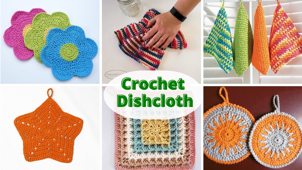 Half Moon Washcloth, a free crochet dishcloth pattern - TL Yarn Crafts