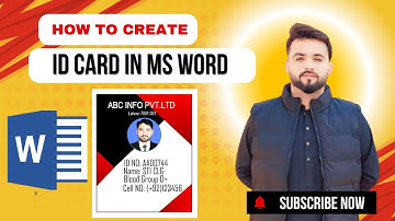 How to Create ID Card in Microsoft Word That Looks Professional | Id Card In MS word #sticlg