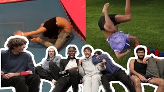 Pro Athletes React to my WORST Parkour Fails