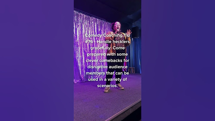 Handling hecklers gracefully is an art form in itself