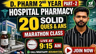 Dpharm 2nd year Hospital pharmacy 20 solid in Hindi|| Dpharm 2nd year in Hindi