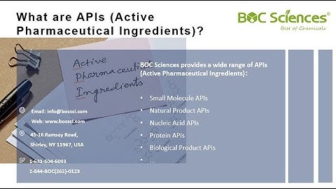 What are APIs (Active Pharmaceutical Ingredients)? - API Manufacturing - BOC Sciences