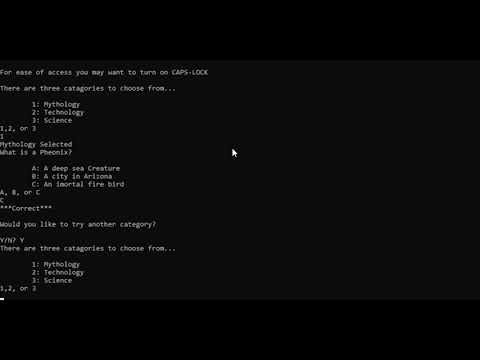 Python trivia game (Updated)