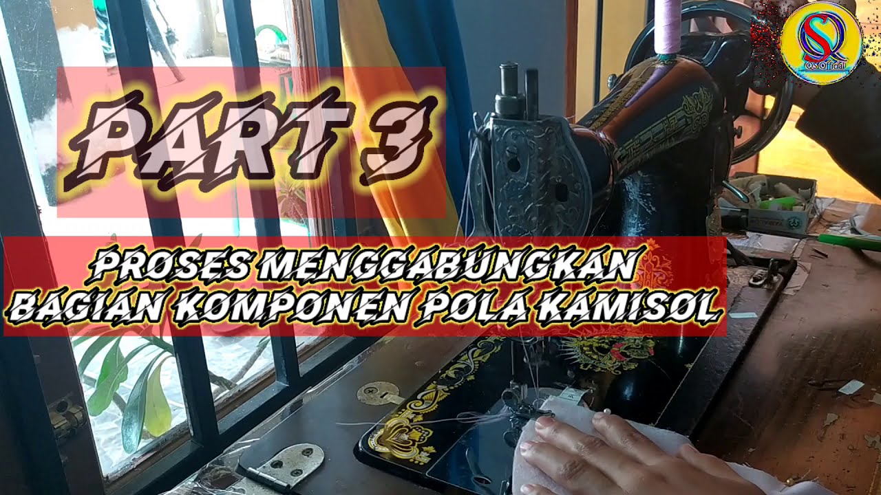 cara membuat kamisol / kemben / bustier II menyatukan semua bagian kamisol II part 3