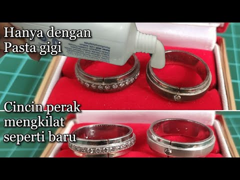Cara mengkilapkan cincin Perak dengan pasta gigi, (Tutorial polish silver rings with toothpaste)