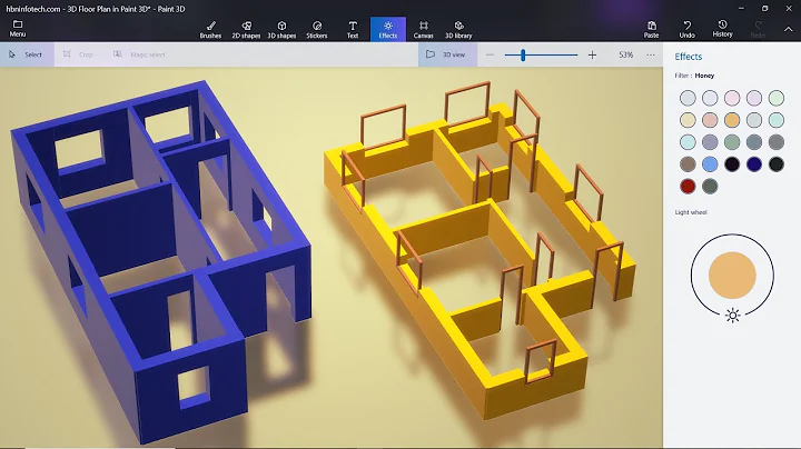 How to create a 3D floor plan in Paint 3D | 2 Professional Styles (Step-by-Step)