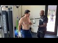 Training with Mark Wahlberg