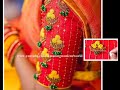 Most Beautiful Bridal Blouse Design with Normal Stitching Needle - Same Like Aari / Maggam Work