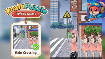 Brain Puzzle Tricky Quest Level 64 Rain Crossing | don’t let them get wet in the rain Walkthrough
