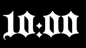 Gothic Font Countdown Timer - 10 minutes