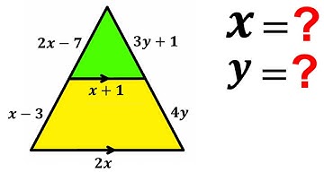 Can you solve for X and Y? | (Triangles) | #math #maths | #geometry