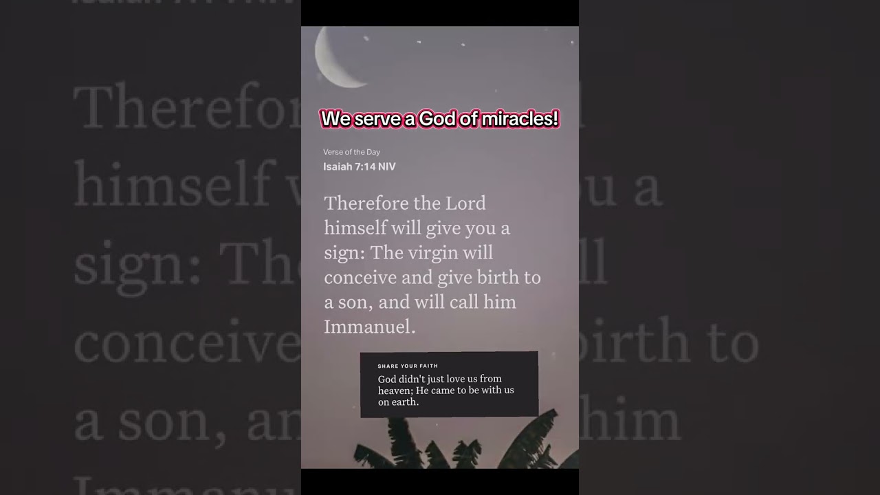 We serve a God of miracles! 