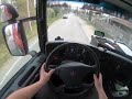 Pov driving Scania R420. Novedrate, Italy