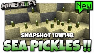 Minecraft - New Sea Pickles Snapshot 18W14B Gameplay & Changelog