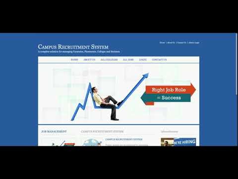 Campus Recruitment System | Java JSP Servlet Project | Java JSP CRUD Project