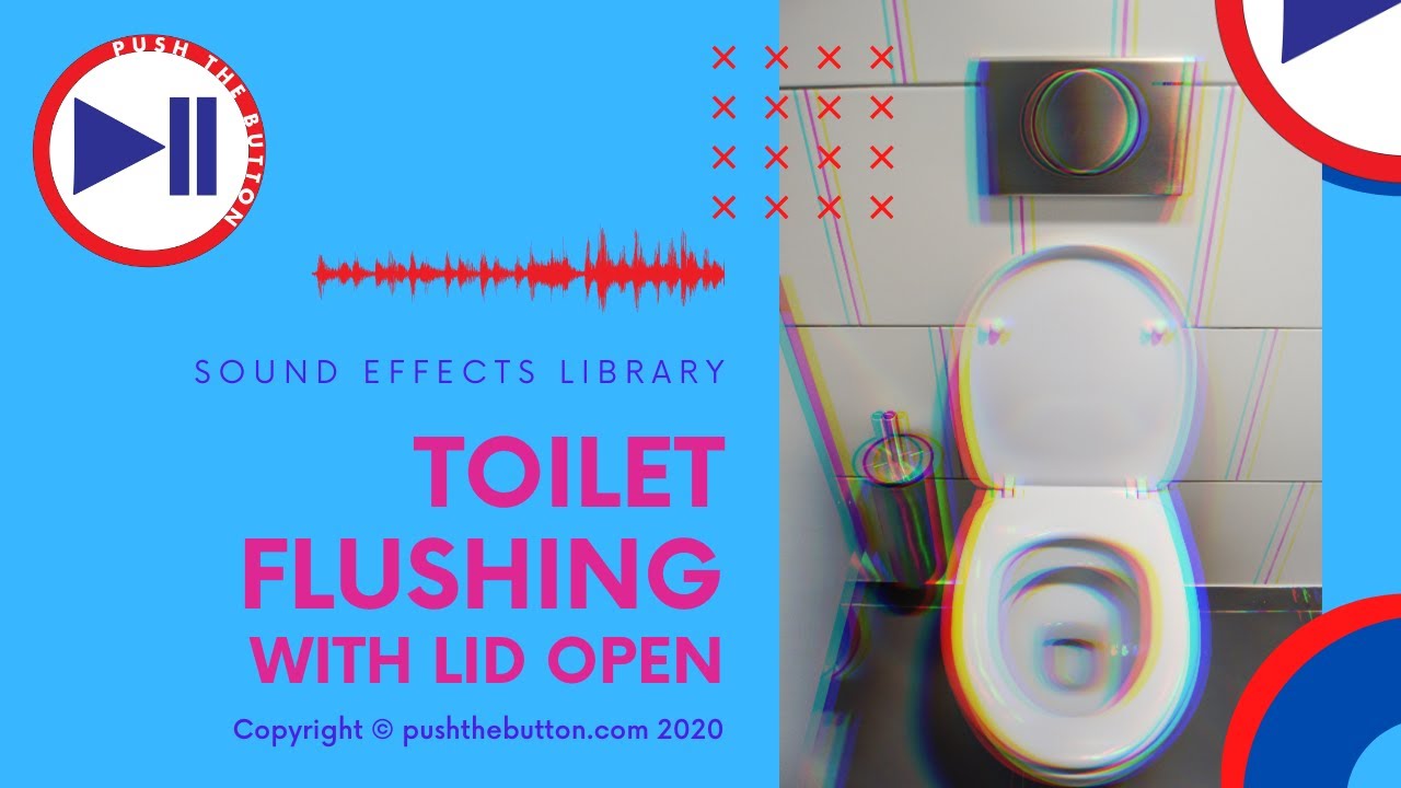 Toilet Flushing With Lid open sound effect YouTube