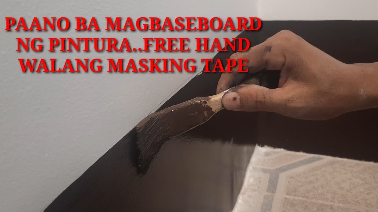 PAANO MAGBASEBOARD NG DERETSO..WALANG MASKING TAPE.