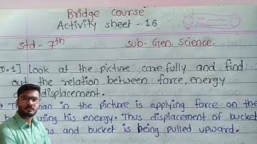 Bridge course day 16 class 7 general science complete activity sheet solution for English medium