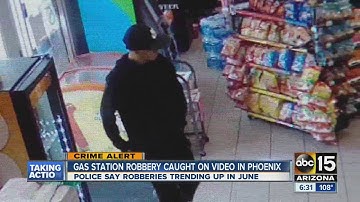 Gas station robbery caught on video in Phoenix