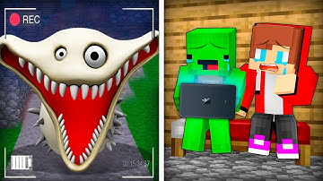 JJ and Mikey Got ROBLOX HUNGRY WORM PHASE 2 on a Hidden Camera in Minecraft - Maizen