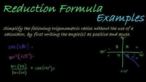 Reduction Formulas Example 5