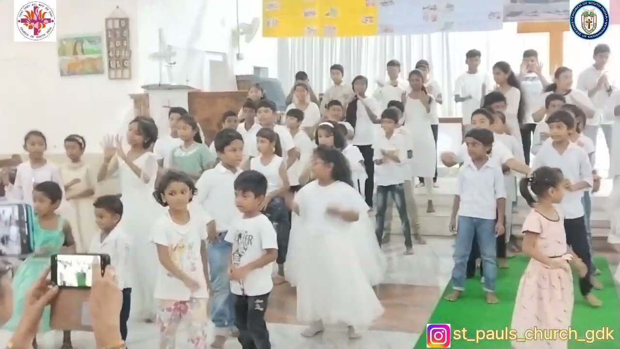 VBS 2024 dance presentation by sunday school childrens CSI ST PAULS CHURCH GODAVARIKHANI OFFICIAL