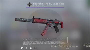 Souvenir MP5-SD | Lab Rats Minimal Wear: Professional Showcase