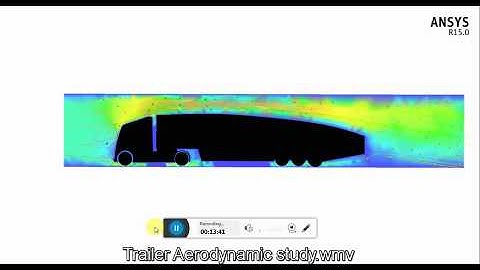 Trailer-truck aerodynamic study in ansys