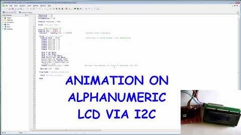 Animation on alphanumeric LCD via I2C Bascom