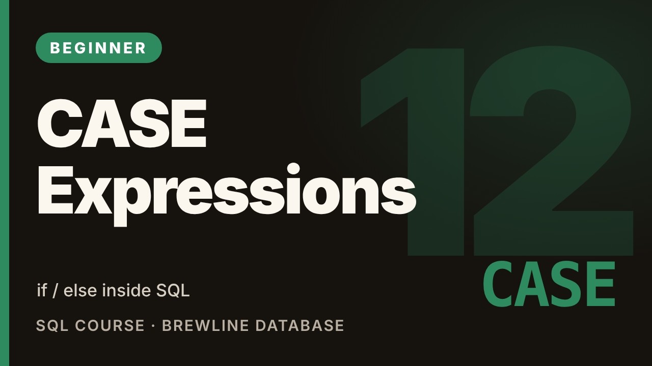SQL CASE Expression Explained: IF/ELSE Logic in SQL | SQL Tutorial ...