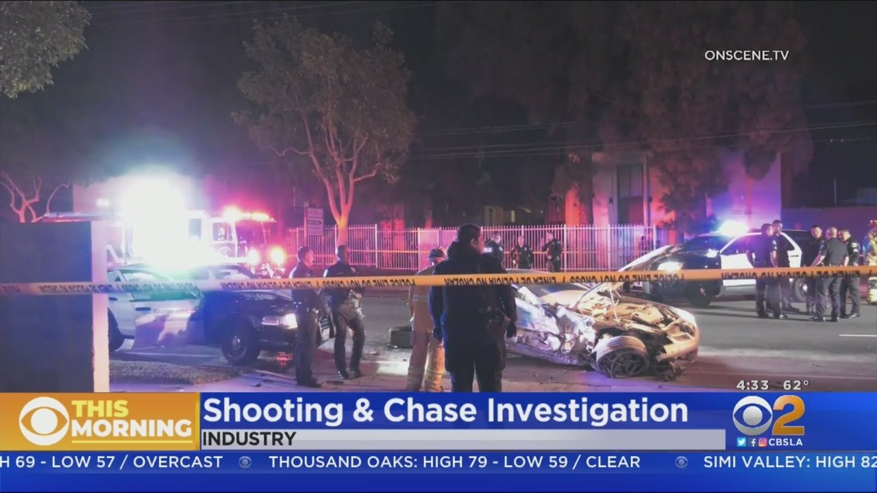 Stolen Car Slams Into Santa Ana Police Cruiser During Chase - YouTube