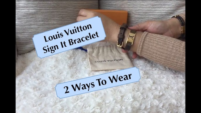 Louis Vuitton® Sign It Bracelet Brown. Size 19  Louis vuitton bracelet, Louis  vuitton, Leather street style