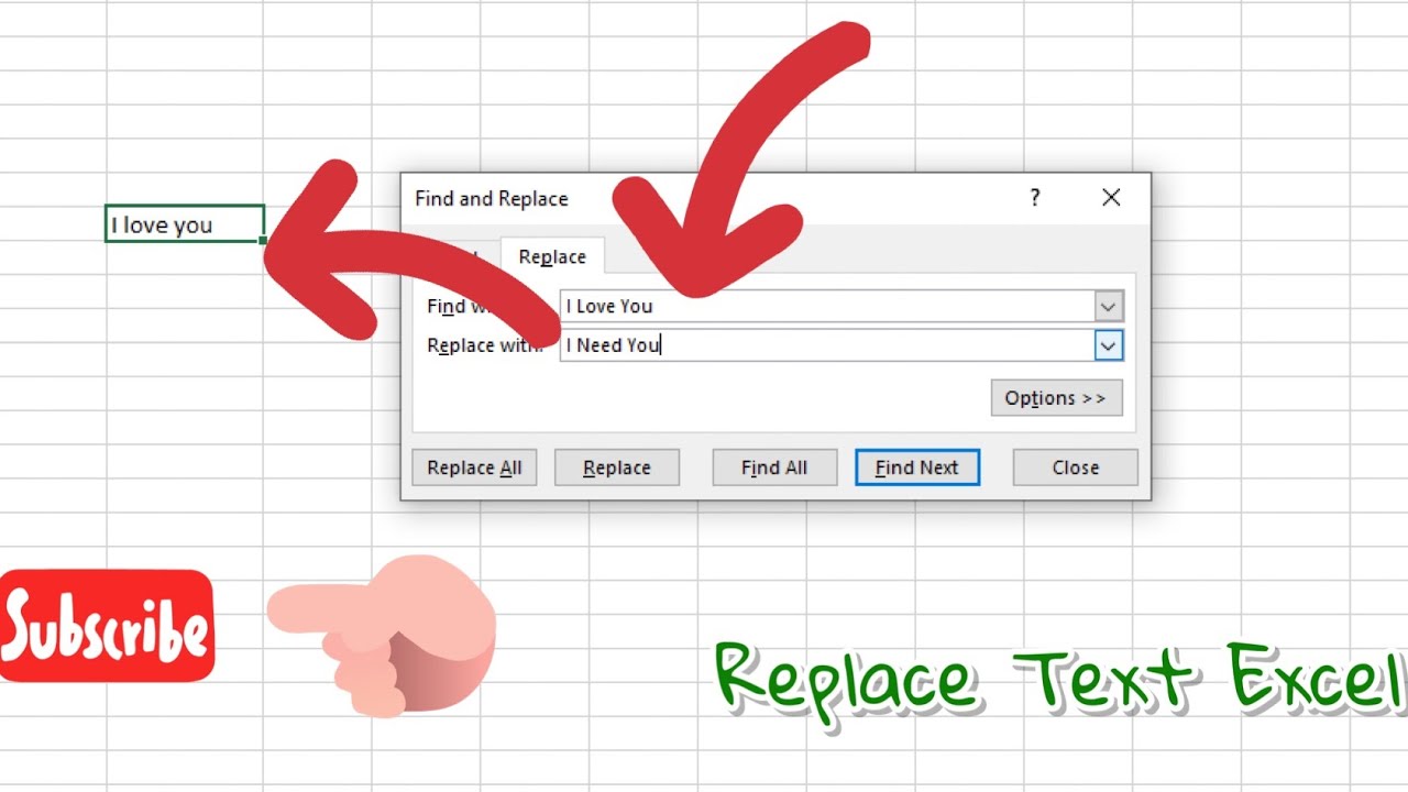 Excel 2023 - Find and Replace Text - YouTube