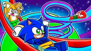 Survive The Tallest Slide In Roblox With My Friends...