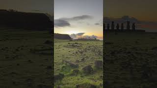 Ahu Tongariki Sunrise - Easter Island #easterisland #travel