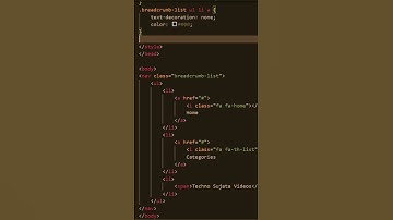How to Create Breadcrumb in HTML & CSS | Display icons in breadcrumb list using HTML & CSS #shorts