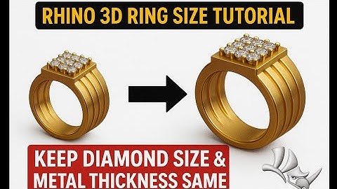 RING SIZING TIPS || RHINO 3D TUTORIAL ||  HOW TO CHANGE RING SIZE FAST ??