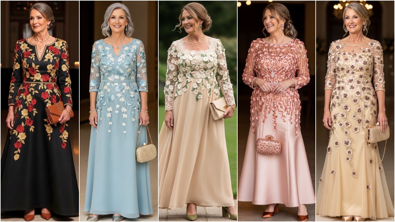 Уникальные платья для матери невесты с вышивкой | Изысканные платья и модные тенденции 2026 года
