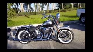 2003 100th Anniversary Heitage Springer FLSTS, SILVER AND BLACK, fish tails (ebay jake)