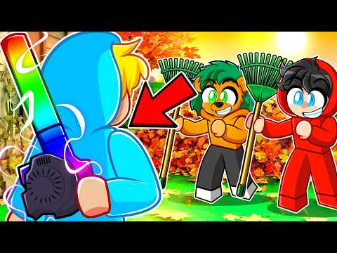 I FAKE BEING A NOOB AND THEN COLLECT A MILLION LEAVES in Roblox